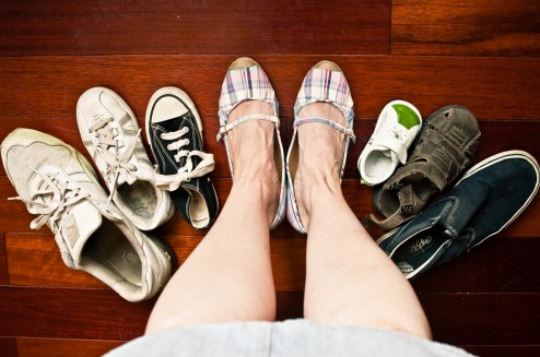 My feet, their shoes