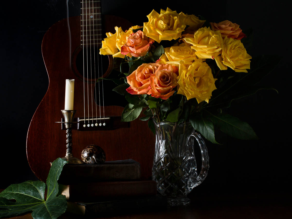 Vanitas Symbolism: Guitar with Candle