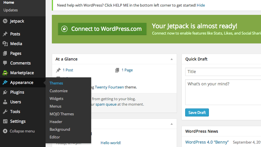 Installing a Theme in WordPress